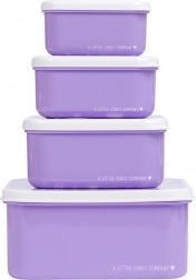 Set štirih škatlic za malico A Little Lovely Company – Samorogi