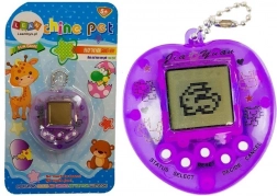 Elektronska igra Tamagotchi vijolična s kratko verižico