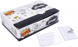 Prozorna imenska značka s sponko in varnostno zaponko