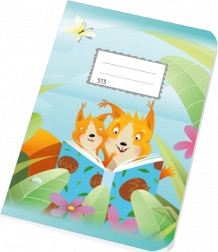 Šolski zvezek A5 črtni 10 listov Veverice 12 mm