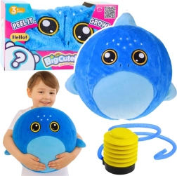 Plišasta skakalna žoga morski pes 50 cm s pumpico