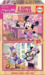 Leseni puzzle Minnie 2x25 kosov