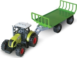 Traktor s prikolico za bale sena z zvokom