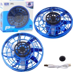 Leteči disk UFO z LED osvetlitvijo in giroskopom - Moder