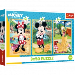 Puzzle 3x50 DISNEY – Miške na počitnicah
