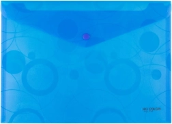 Mapa z gumbom A4 NEO COLORI modra