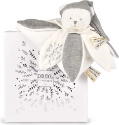 Darilni komplet Plišasti ninica Medvedek s kapico, siv