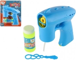 Modra pištola za milne mehurčke z polnilom, 13 cm