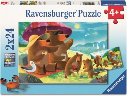 Ravensburger sestavljanka Medvedja družinica na izletu 2 x 24 koščkov