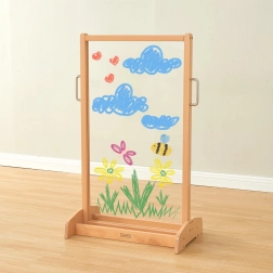 Masterkidz dvostranska prozorna slikarska stojna tabla za otroke