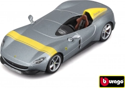 Kovinski model avtomobila 1:43 BBURAGO Ferrari Monza SP1 srebrna/rumena