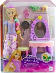 Disney Princess Rapunzel s modnimi dodatki – igralni set s punčko in prijateljem Pascalom