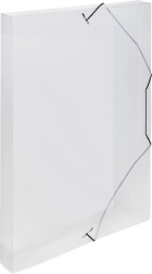 Arhivski škatla A4 z elastiko, prozorna