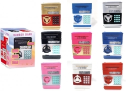 Hranilnik sef s kodo ter svetlobnimi in zvočnimi učinki