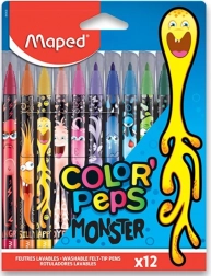 Flomastri MAPED Color'Peps Monster, set 12 barv