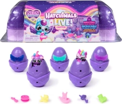 Hatchimals karton Neonska mavrica – neonska valilnica s 5 jajčki in figuricami