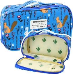 Šolski peresnik z organizatorjem in žepkom moder 21,5 cm