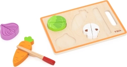 Viga Toys leseni komplet za rezanje pisane zelenjave