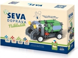 Konstruktor SEVA PREVOZ Tovornjak plast 96 kosov v škatli 22x15x6 cm