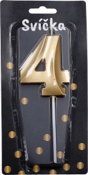 Zlata rojstnodnevna svečka številka 4