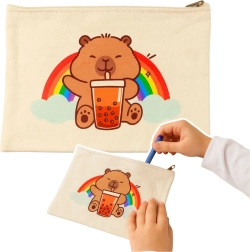 Kozmetična torbica kapibara na zadrgo – praktičen etui za kozmetiko in dodatke