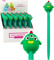 Gel pero Zeleno Bitje z Modrim Črnilom 17 cm 0,5 mm