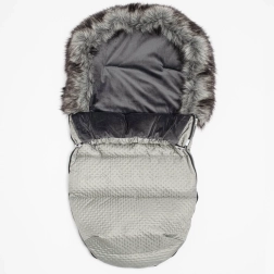Zimska vreča za noge s flisom New Baby Lux, siva