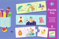 Djeco Puzzle Trio moj dan 8×3 koščki