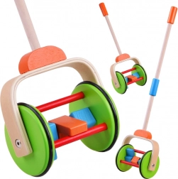 Barvita lesena potisna igrača za otroke