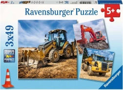 Sestavljanka RAVENSBURGER Gradbeni stroji 3×49 koščkov