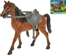 Konj s sedlom 28 cm – realistična figura za otroke