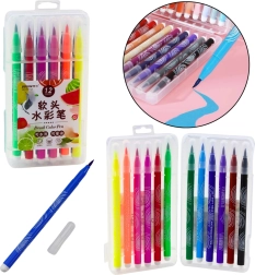 Akvarelni flomastri v organizatorju 12 barv