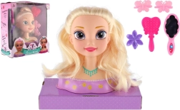 Glava za česanje blond z dodatki