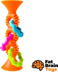 Fat Brain ropotuljica in grizalo pipSquiz Loops oranžno