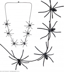 črna ogrlica s pajki