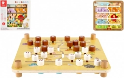 Leseni izobraževalni labirint 2 v 1 CLASSIC WORLD – kmetija in abeceda, 30 × 30 cm