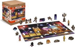 Lesena sestavljanka Londona ponoči z ognjemetom