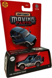 Matchbox Moving Parts Mitsubishi Pajero 1991 modri terenski avto