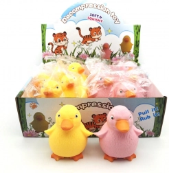 šaljiva stiskalna račkica antistresna igrača 8×6 cm