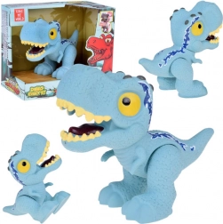 Modra figurica dinozavra velociraptor s premičnimi okončinami