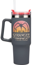 Termo tumbler Stranger Things 1200 ml s slamico in ročajem