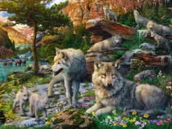 Ravensburger spomladanski volkovi 1500-delni puzzle