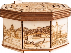 Škatla za skrivnostni labirint iz lesa