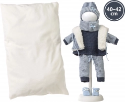 Llorens oblačilo za punčko New Born 40–42 cm, 6-delni komplet z dvostranskim vzglavnikom