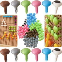 Masterkidz barvni zatiči Jumbo za STEM tablo 128 kosov - 6 barv