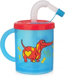 Otroška skodelica s slamico pes 260 ml