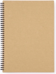 Krožni blok A4 kraft z dvojno spiralo, laminirane platnice