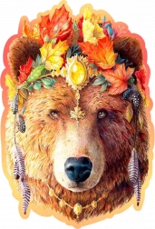 Lesena uganka Stilni Medved od Wooden City