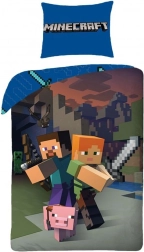 Posteljnina Minecraft 140 × 200 cm + 70 × 90 cm