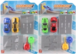 Komplet izstreljevalnih avtomobilčkov s ploščadjo in podirajočim zidom